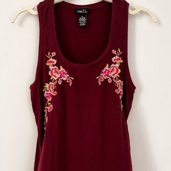 Rue21 Tops - Beautiful Sleeveless maroon tank top by RUE21 XS size